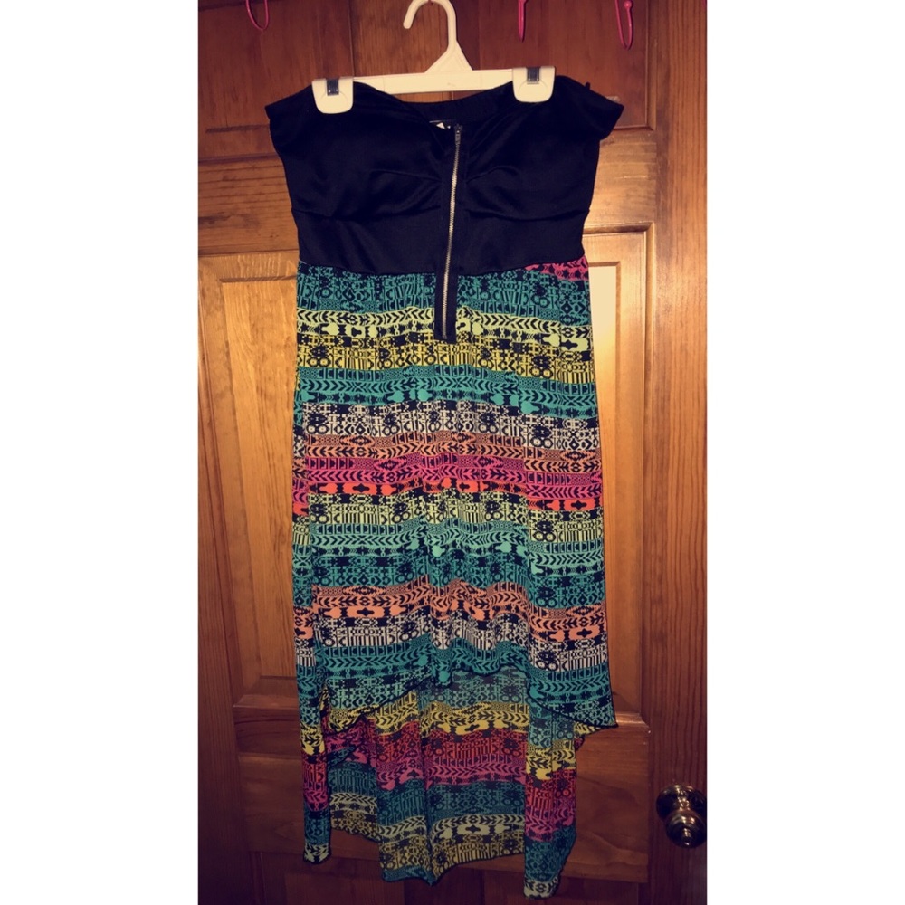 Strapless High-low Asymmetrical Dress